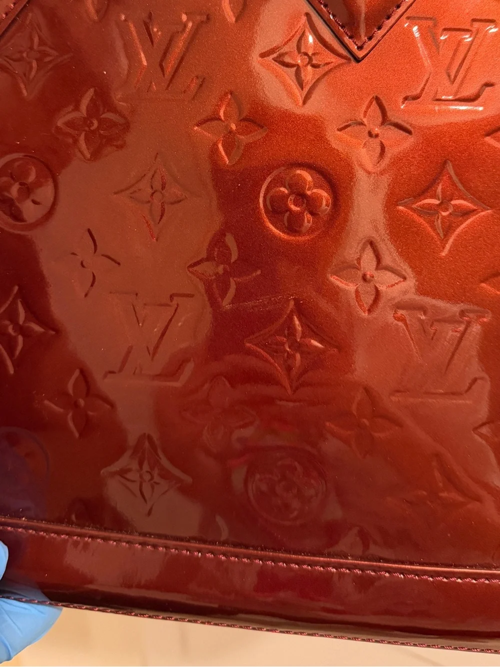 Louis Vuitton Amarante Vernis Alma PM Satchel
